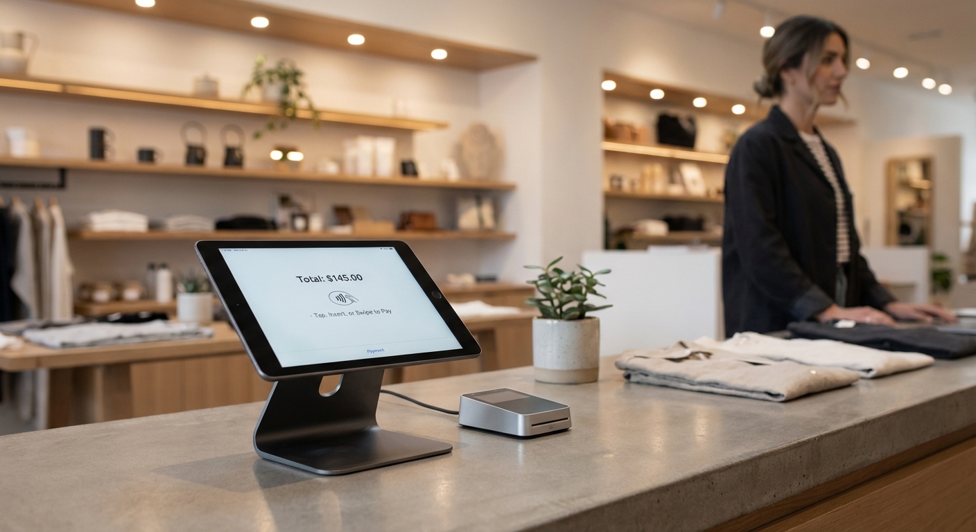 Point de vente digital avec tablette